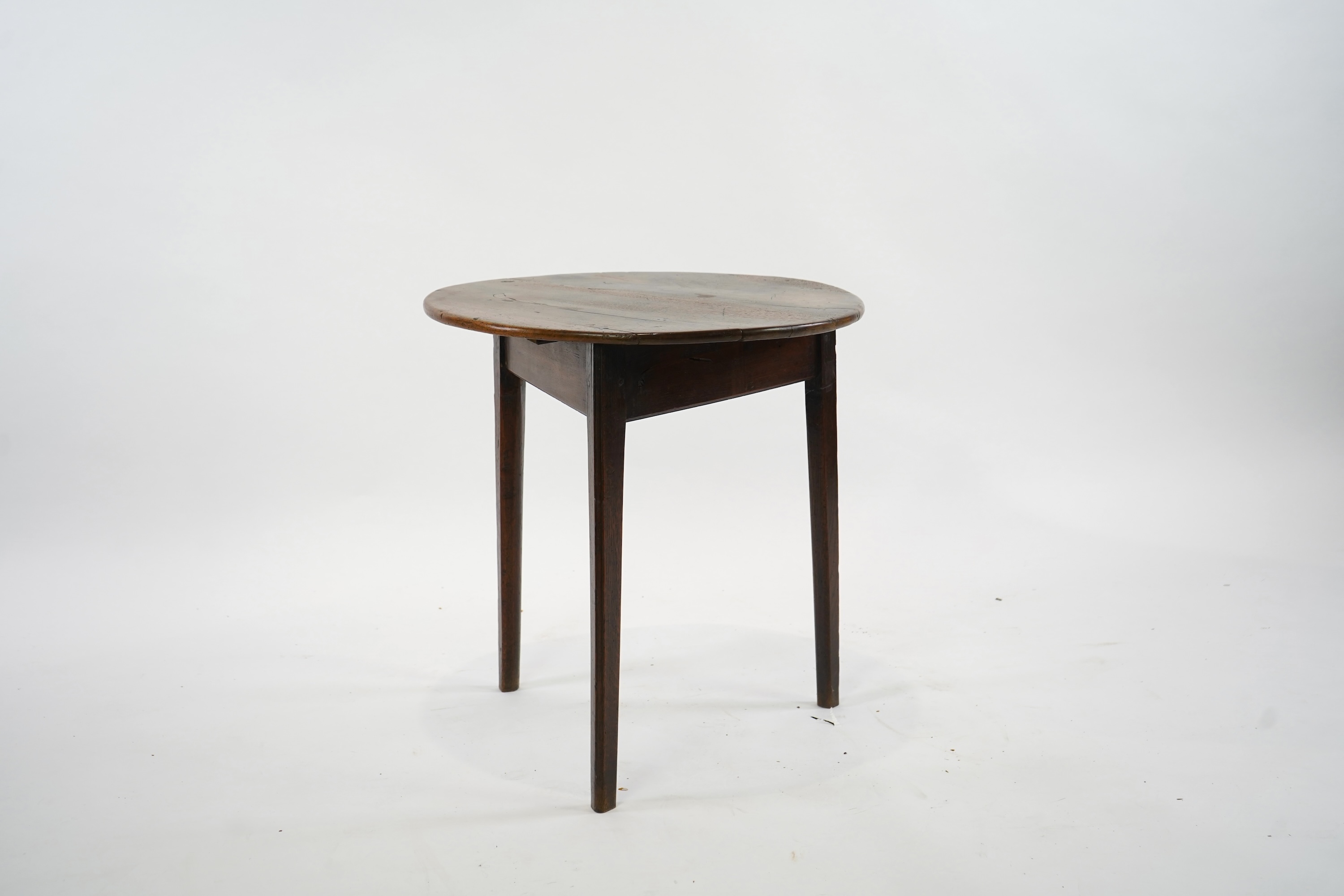 A George III fruitwood and oak cricket table